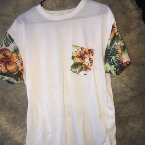 Long line floral shirt